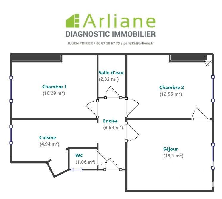 Appartement - 48 m² - 3 pièces