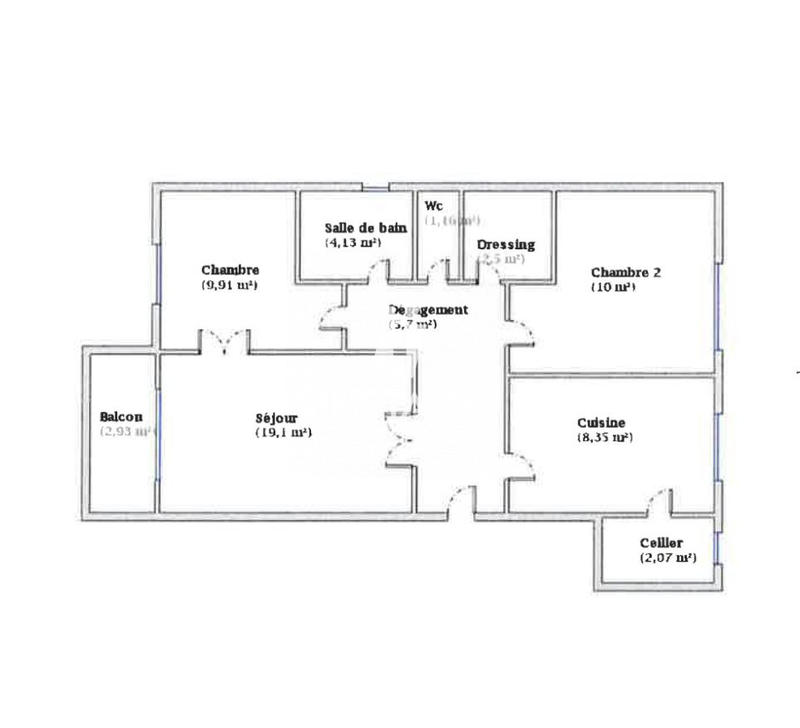 Appartement - 63 m² - 3 pièces