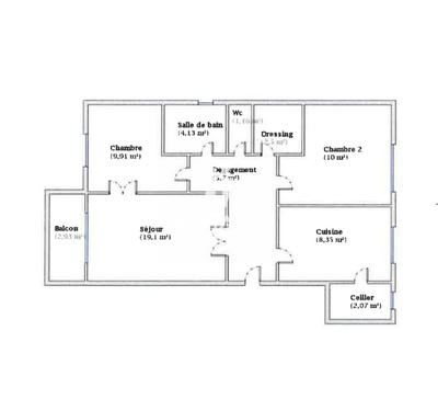 Appartement - 63 m² - 3 pièces