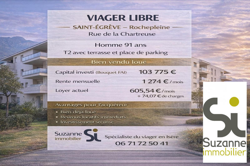 Viager - Appartement - 39 m² - 2 pièces