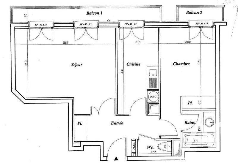 Appartement - 53 m² - 2 pièces