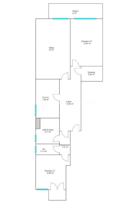 Appartement - 71 m² - 3 pièces