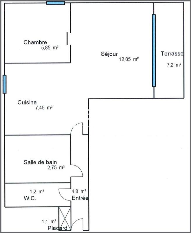 Appartement - 36 m² - 3 pièces