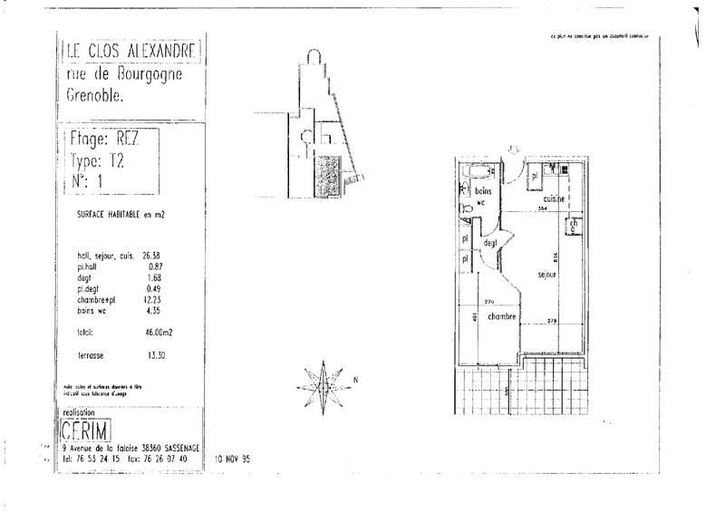 Appartement - 46 m² - 2 pièces