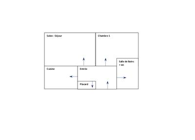 Appartement - 57 m² - 2 pièces