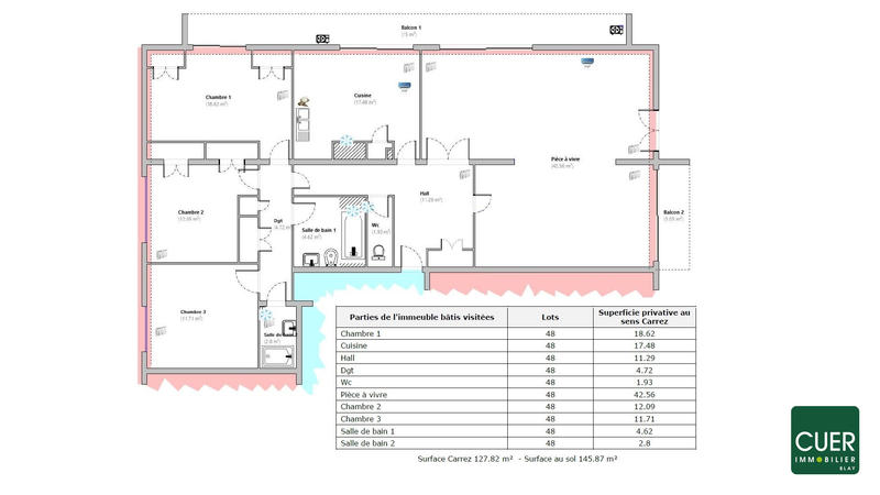 Appartement - 127 m² - 5 pièces