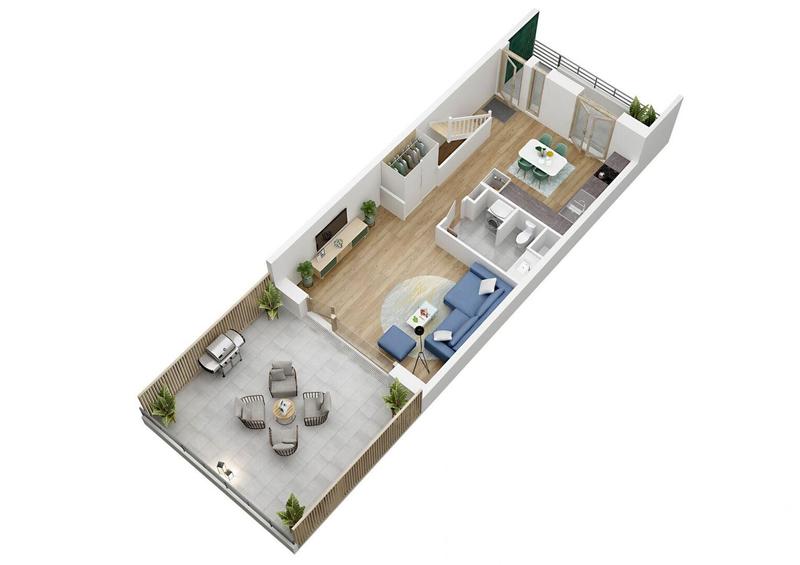 Maison - 70 m² - 3 pièces