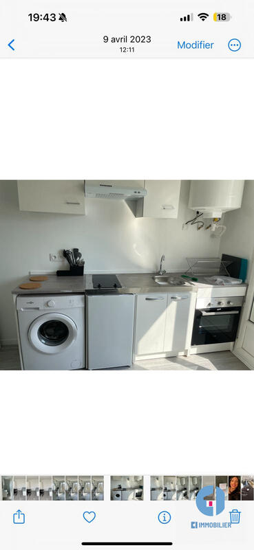 Appartement - 16 m² - 1 pièce