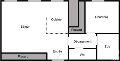 Appartement - 51 m² - 2 pièces