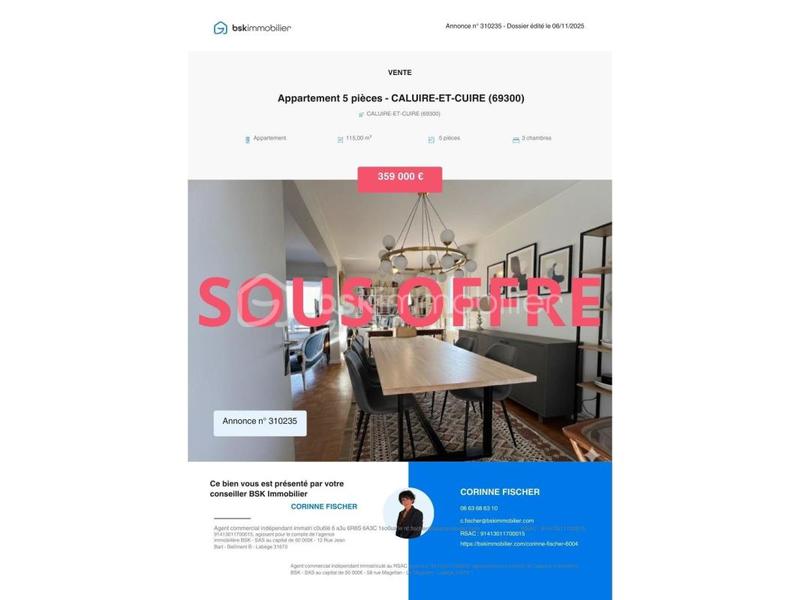 Appartement - 115 m² - 5 pièces