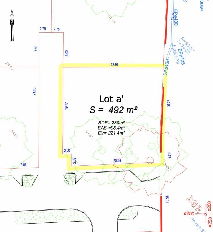 Terrain constructible - 492 m²