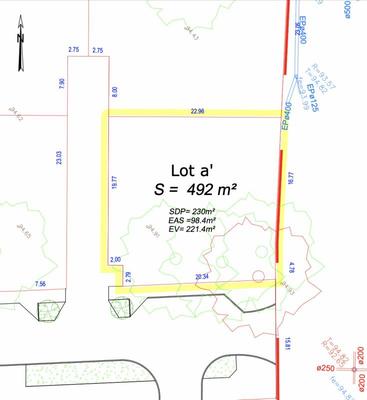 Terrain constructible - 492 m²