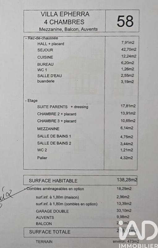 Maison - 157 m² - 6 pièces