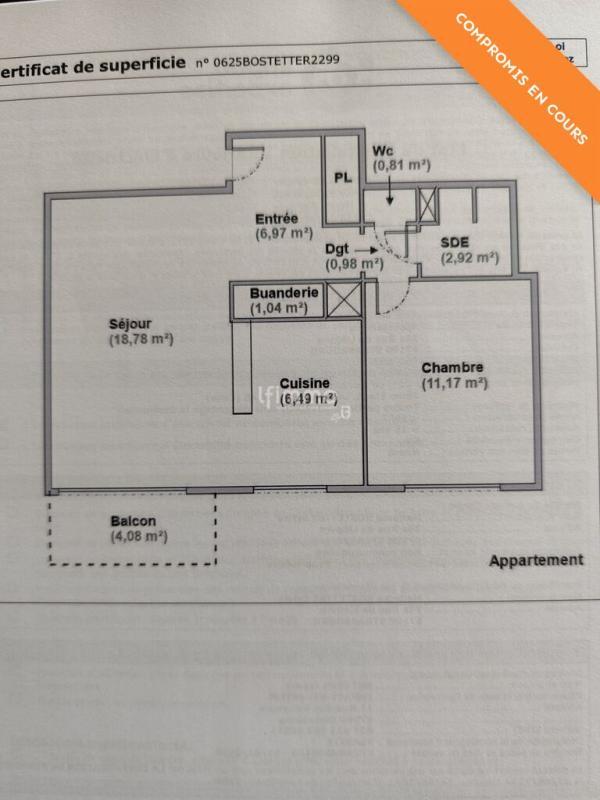 Appartement - 49 m² - 2 pièces
