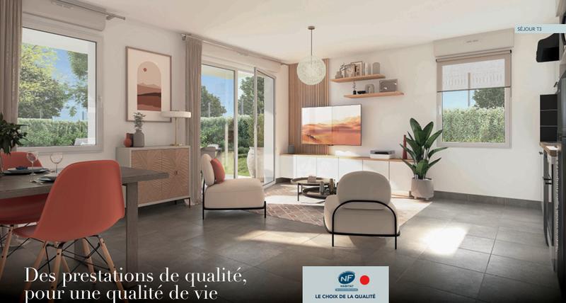 Appartement - 64 m² - 3 pièces