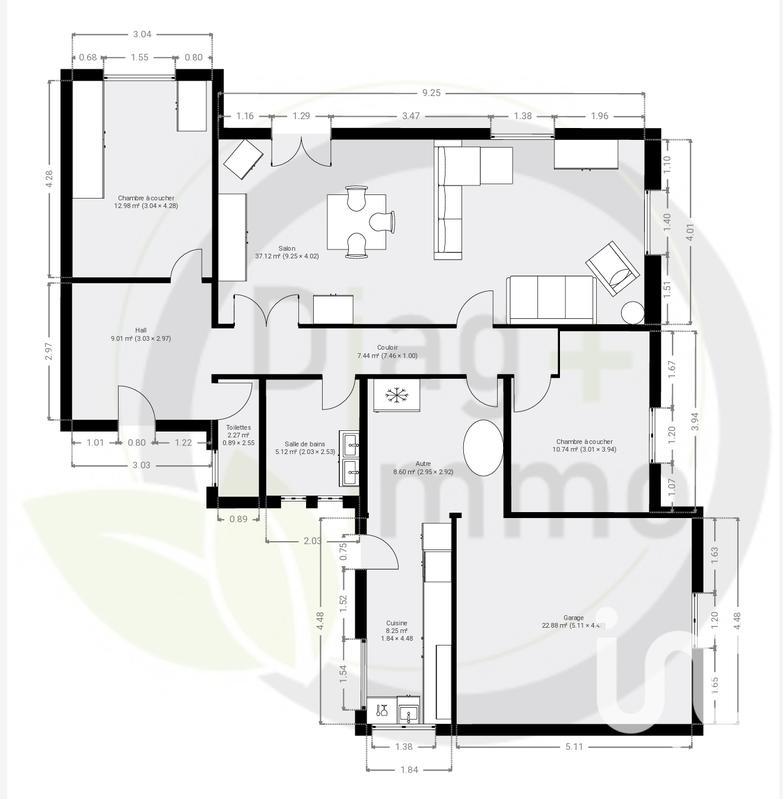 Maison - 125 m² - 4 pièces