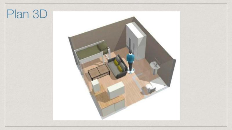 Appartement - 15 m² - 1 pièce