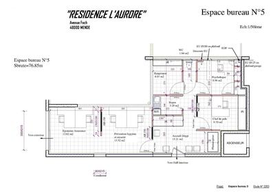 Bureau - 72 m² - 5 pièces