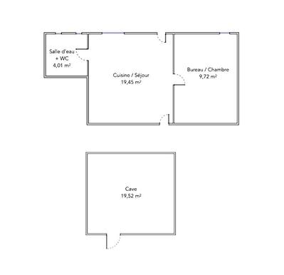 Appartement - 33 m² - 1 pièce