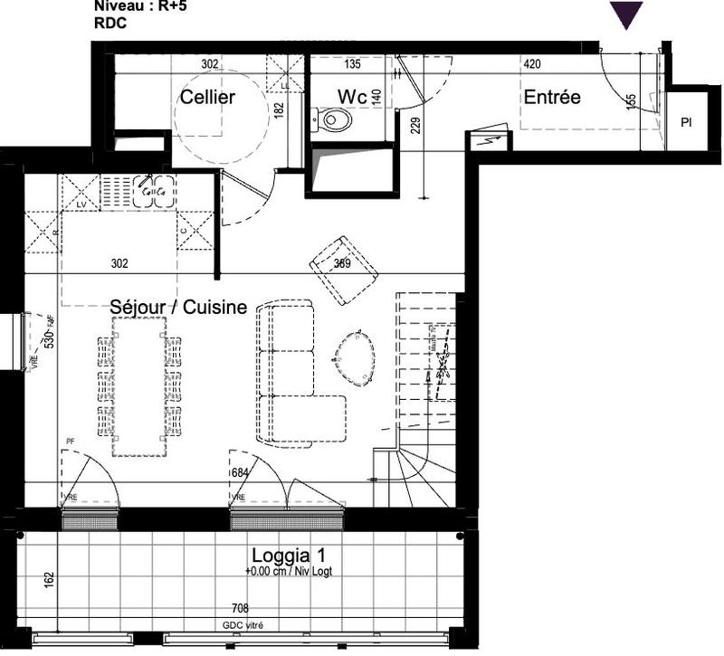Duplex - 89 m² - 4 pièces