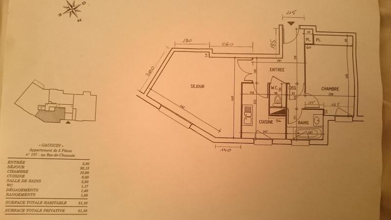 Appartement - 50 m² - 2 pièces