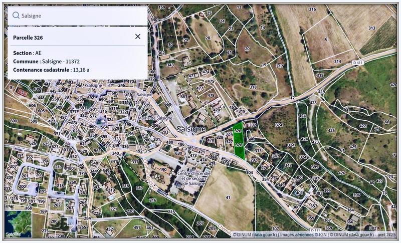 Terrain constructible - 1 316 m²