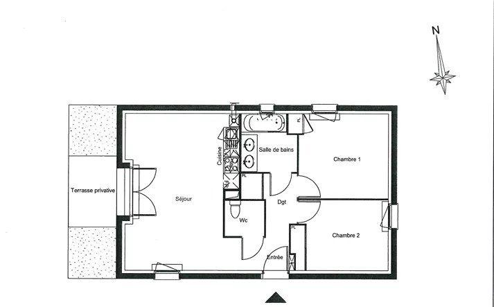 Appartement - 57 m² - 3 pièces