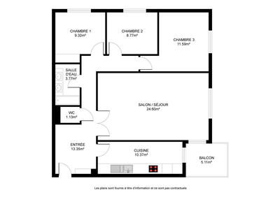 Appartement - 82 m² - 4 pièces