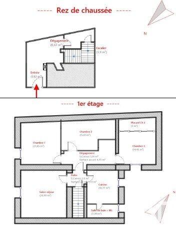 Appartement - 70 m² - 5 pièces