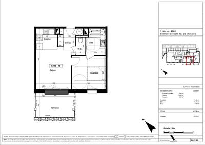 Appartement - 42 m² - 2 pièces