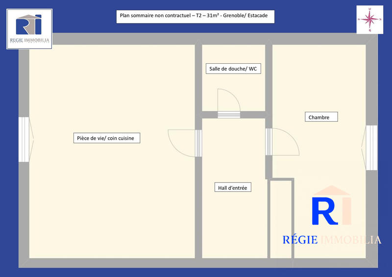 Appartement - 32 m² - 2 pièces