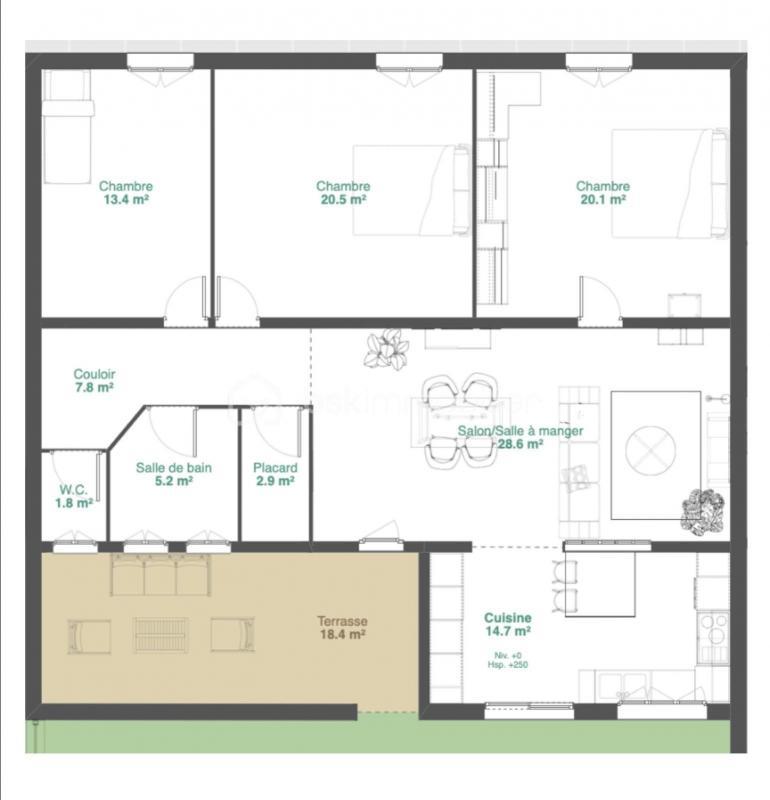 Maison - 115 m² - 4 pièces