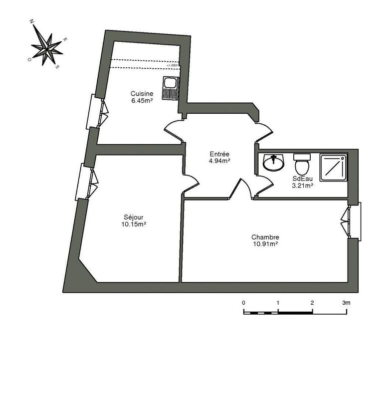 Appartement - 37 m² - 2 pièces