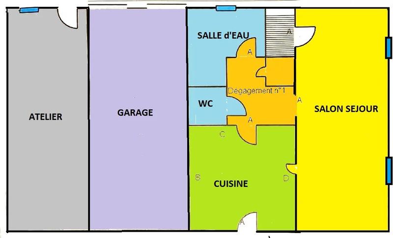 Maison - 80 m² - 6 pièces