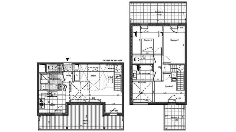 Duplex - 90 m² - 4 pièces