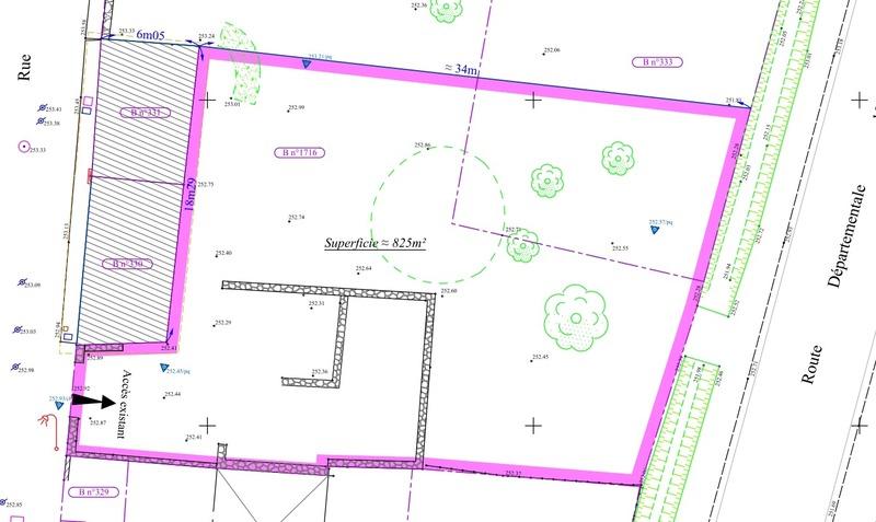 Terrain constructible - 825 m²
