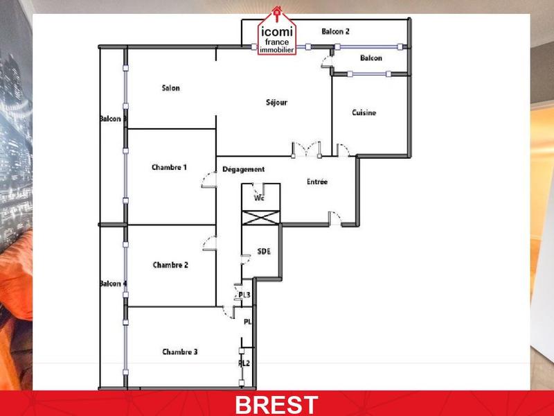 Appartement - 110 m² - 5 pièces