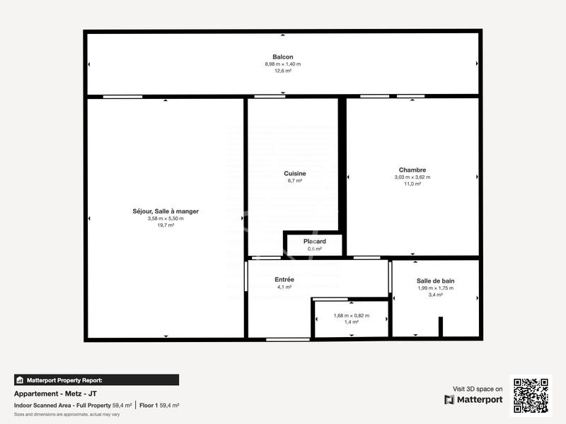 Appartement - 46 m² - 2 pièces