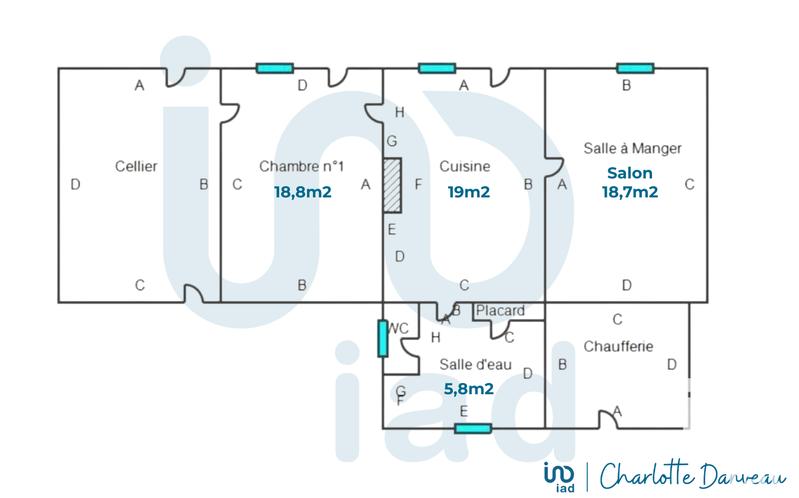 Maison - 80 m² - 4 pièces