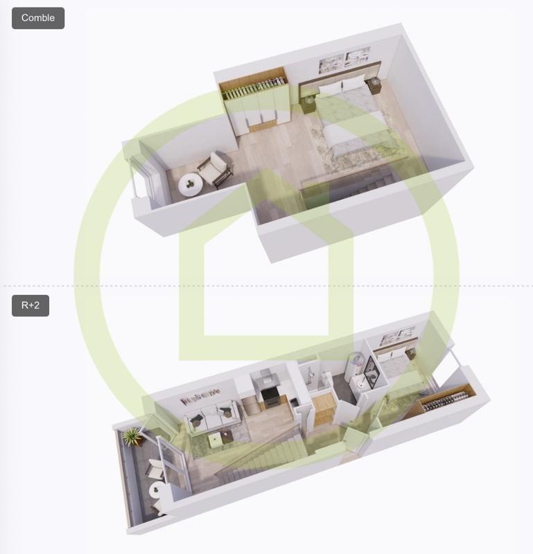 Appartement - 40 m² - 2 pièces