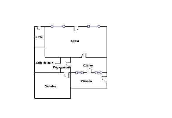 Maison - 45 m² - 2 pièces