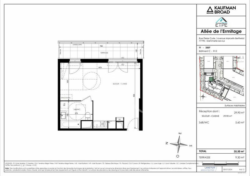 Appartement - 36 m² - 1 pièce