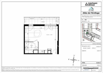 Appartement - 36 m² - 1 pièce