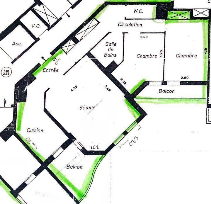 Appartement - 76 m² - 3 pièces