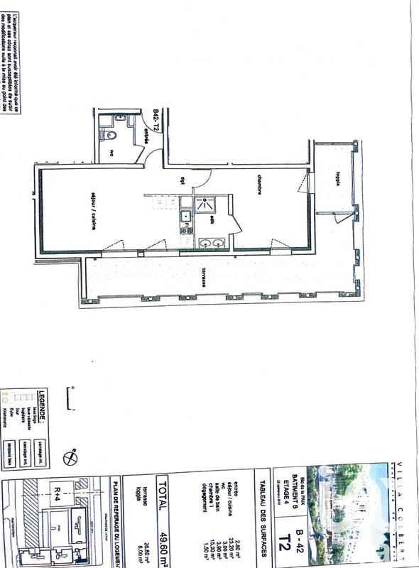Appartement - 50 m² - 2 pièces