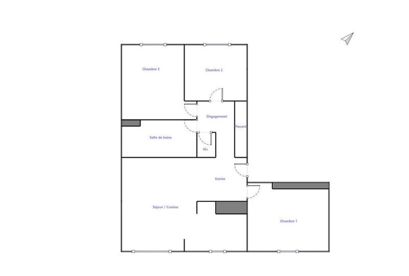 Appartement - 80 m² - 4 pièces