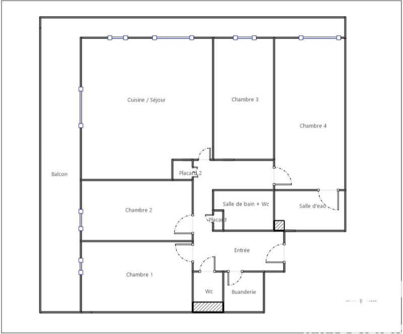 Appartement - 99 m² - 5 pièces
