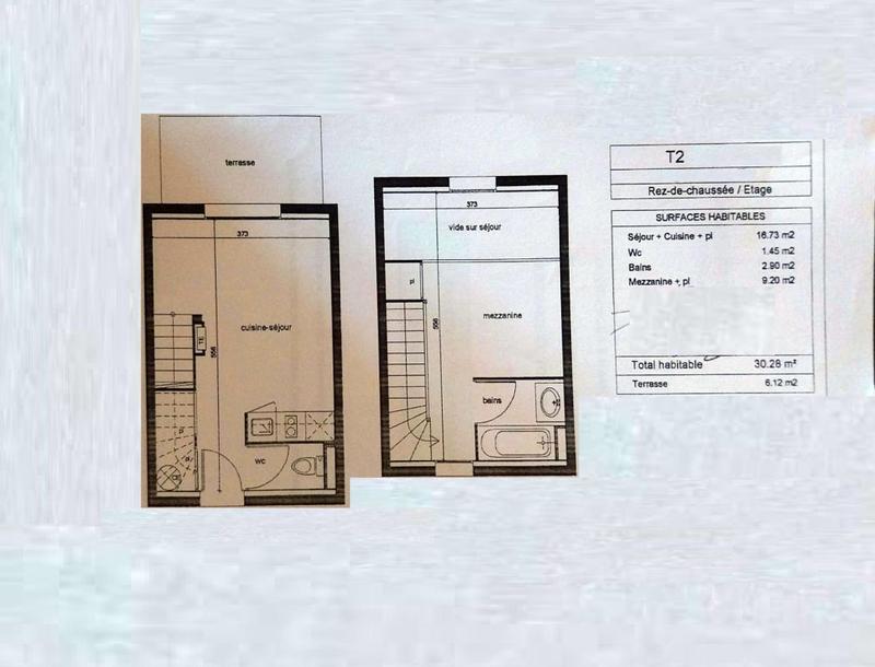 Duplex - 30 m² - 2 pièces
