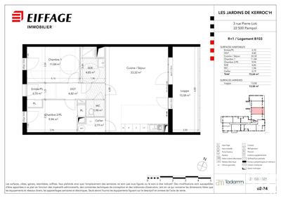 Appartement - 72 m² - 3 pièces