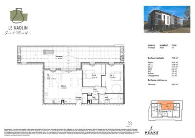 Appartement - 71 m² - 3 pièces